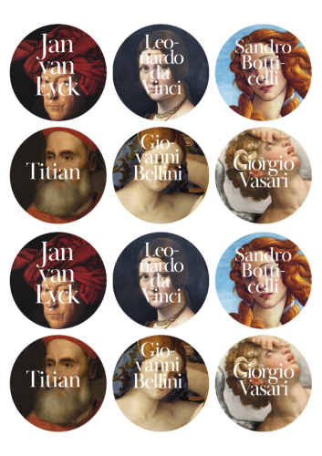 İkonik Tablolar Sticker (12'li)