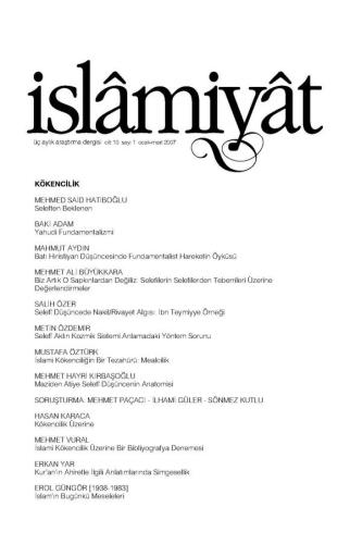 İSLAMİYAT (Kökencilik)