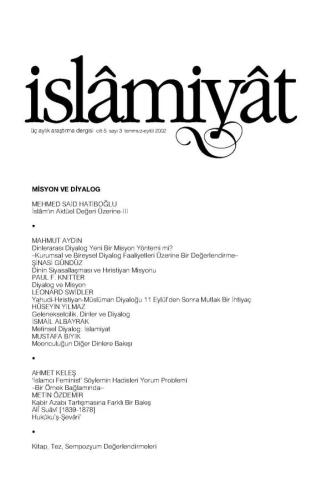 İSLAMİYAT (Misyon ve Diyalog)